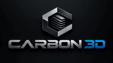 Carbon 3D metallic emblem and wordmark