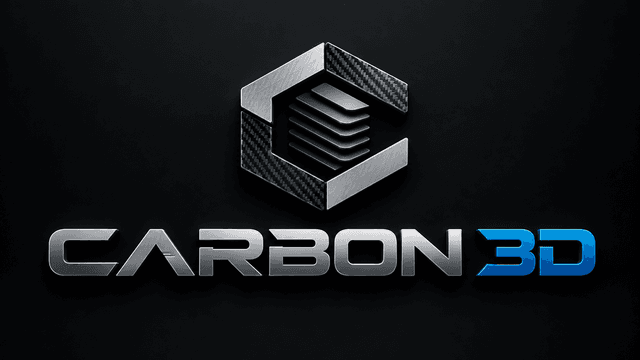 Carbon 3D metallic emblem and wordmark